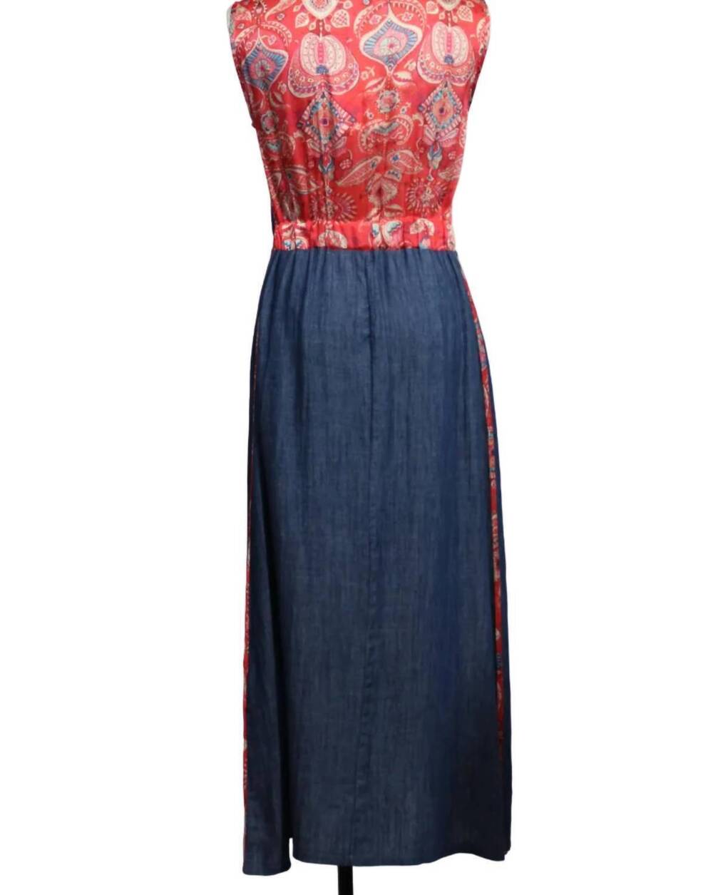 NEW ALDO MARTINS long sleeveless effect dress in denim - Picture 5 of 6